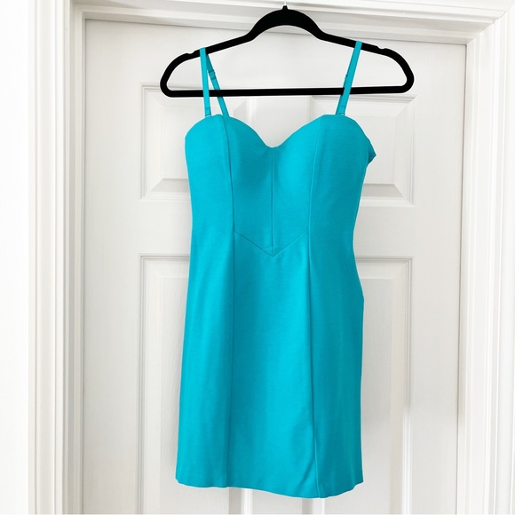 Guess Sexy Aqua Bustier Mini Dress size small - Picture 1 of 10